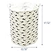 Org Store Cotton Fabric Collapsible Laundry Basket Dirty Clothes Hamper - Perfect for College Dorms, Kids Room & Bathroom (Whale Patterned)