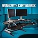 VARIDESK Cube Series by Vari - Height Adjustable Standing Desk for Cubicles - Stand Up Desk Converter for Dual Monitors - (Black) (Cube Corner 48)