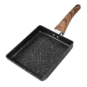Nonstick omelet pan, aluminium draagbare vierkante multifunctioneel koekenpan, inductievuur gepocheerd ei Pan Tamagoyaki…