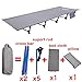 YAHILL Ultralight Folding Camping Cot Sleeping Collapsible Portable Foldable Bed Aluminum Replacements for Tent Backpack, Adults Youth Outdoor Travel Hiking Fishing Hunting (Grey -2nd Generation)