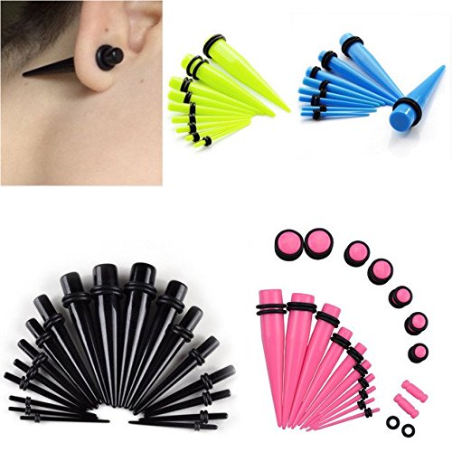 AIFUSI Taper Kit with Plugs Stretching Set 14G00G Tunnel Expansion