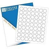 1 Inch Round Labels - Pack of 6,300 Circle Stickers, 100 Sheets - Inkjet/Laser Printer - Online Labels