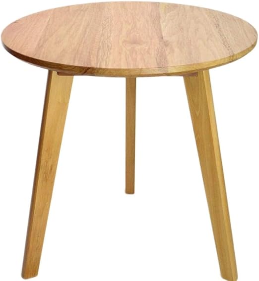 Qingt Toda La Mesa De Centro Redonda De Madera Solida Natural Y Elegante Y Generosa Pequena Mesa De Centro Naranja Amazon Es Jardin