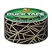 Duck Brand 241794 Printed Duct Tape Single Roll, 1.88 Inches x 10 Yards, Black Gold Geometric