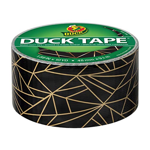 Duck Brand 241794 Printed Duct Tape, 1.88 in. x 10 yds. , Gold Geometric