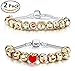 Pawliss 2 Pack Emoji Bracelets 20 Beads Faces Multiple Designs Party Supplies for Kids