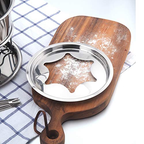 Xigeapg 10-Piece Set Multifunctional Stainless Steel Ice Cream Chocolate Cheese Hot Pot Melting Pot Fondue Set Kitchen Accessories