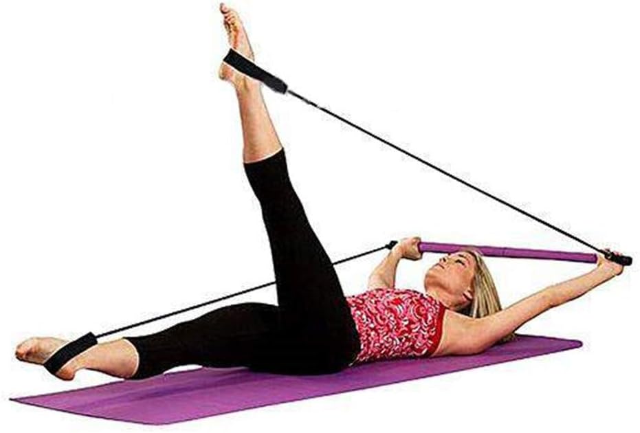 QXKMZ Booty Exercise System, Portable Pilates Stick Family Fitness Stick Yoga Exercise Stick Pilates Body Yoga, Stretching, Styling, Fitness Bar