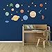 decalmile Wall Stickers Planets in Space Children Solar System Wall Decoration Bedroom Children Baby Living Room