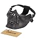 Skull Skeleton Airsoft Hunting Biker Ski Half Face Protect Gear Mask Guard (Black)