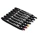 XCSOURCE 40pcs Color Marker Pen Set Alcohol Twin Tip Broad Fine Point for Art Sketch Graphic Black Body TH259