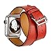 Kartice 40mm 38mm Genuine Leather Band,Luxury Genuine Leather Watch Band Strap Bracelet Replacement Wrist Band for Apple Watch Series 4 40mm,Series 3,2,1 38mm Sport and Edition.(Red1)