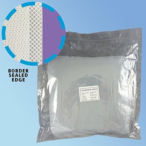 TeknipurePolyester Knit Wiper, ESD Static Sheild Bag, 12 X 12", 100/Bag