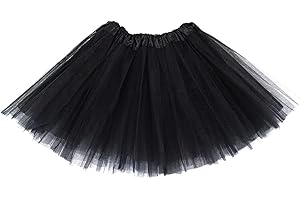 SUFEINI Women's Teen Adult Tutu Skirt Elastic Tulle Tutu Skirt Women Short Dance Ballet Tutu Halloween Christmas Dress Costume