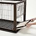 Richell Expandable Pet Crate with Floor Tray, Small, Dark Brown