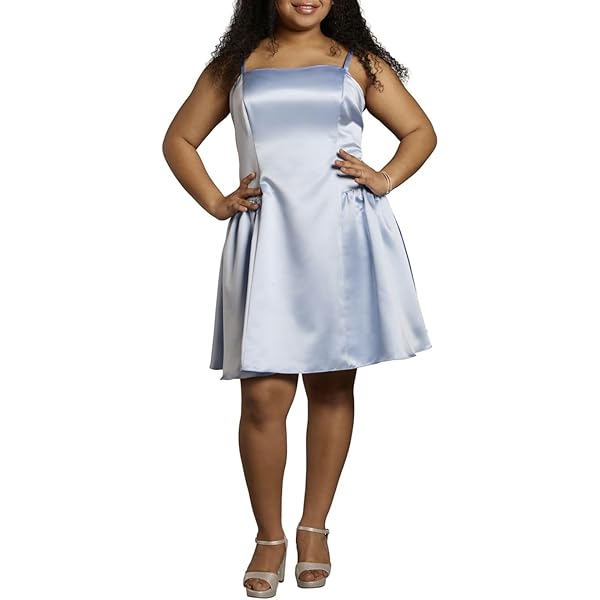 knee length princess dress Lilac Satin A-line Short Princess Dress  Ohmollydress