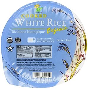 Minsley cooked White Rice Organic 210g / 7.4oz nogmo (858354001255)