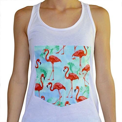 Pocket Pioneers Women's Lazy Sundaze Giant Pocket Tank M White