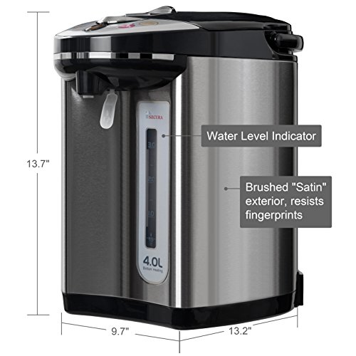 Secura Electric Water Boiler and Warmer 4Quart Electric Hot Pot Kettle