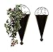 Metal Wall Planter S/2 Portable Plantation Decor-(41765)