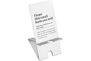 llxxeyopqdxz Phone Holder, Stainless Steel Decorative Rectangular Modern Desk Phone Holder, 5.8x2.9 inches, Gifts for Women, Boss, Employees, Coworkers