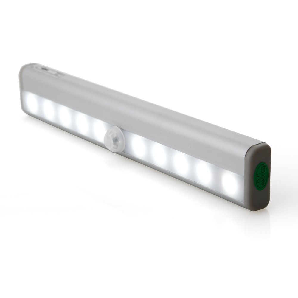 Zogin® 10 LED PIR IR Wardrobe Infrared Induction Lamps Auto Shaking Vibration Sensor LED Light