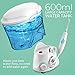 Cozzine Water Dental Flosser 600ml, Large Water Capacity Leak-Proof Electric Quiet Design with 9 Multifunctional Tips Countertop Dental Oral Irrigator for Home & Travel
