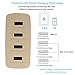 Tranesca 41W 4 port usb travel wall phone charger/adapter/plug for Apple iPhone X,iPhone 8/8 Plus,iPhone 7/iPhone 6/iPhone 5/iPad/iPod /Samsung Galaxy/Android Devices and more (Gold)