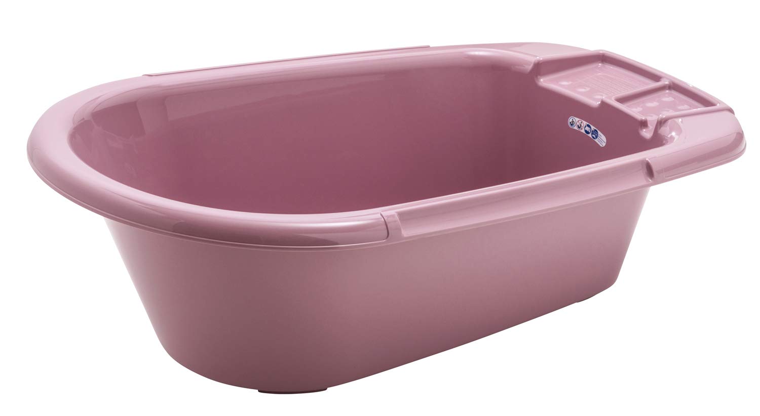 Rotho Babydesign Bathtub with Hose, 0-12 Months, Bella Bambina, Fantastic Mauve (Deep Pink), 20020 0288
