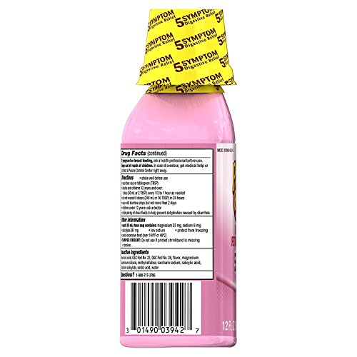 Pepto Bismol Digestive Medicine, Upset Stomach and Diarrhea Relief, 12
