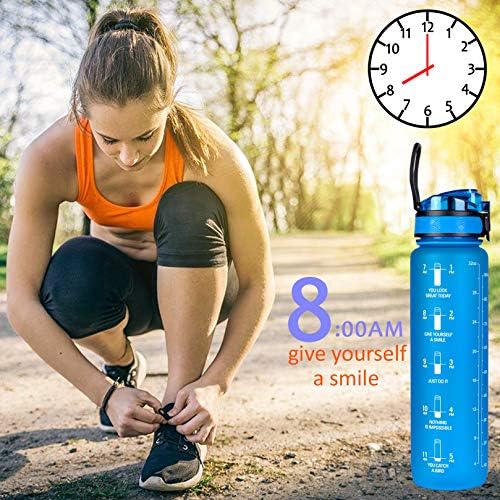 A blue water bottle for sports activities priced at $13.98.
