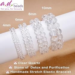 AD Beads Handmade Gemstone Stretch Elastic Bracelet