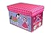 Clever Creations Collapsible Bench Storage Organizer for Bedrooms, Playrooms and Living Rooms, Perfect Size Chest for Books, Clothes, Electronics, and Gadgets, Pink & Purple Fairytale Princess