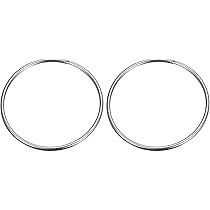 2-Pack 304 Stainless Steel Welded O Rings - 50mm OD, 34mm ID, 8mm Thick, For Hammocks, Hanging Chairs, Chains, DIY
