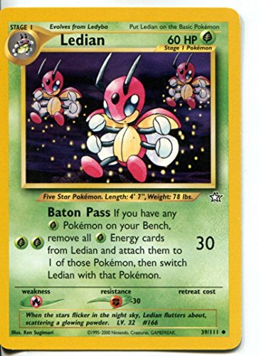Pokemon Neo Genesis Uncommon Card #39/111 Ledian