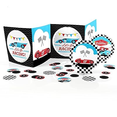Letâ€™s Go Racing - Racecar - Baby Shower or Race Car Birthday Party Centerpiece & Table Decoration Kit