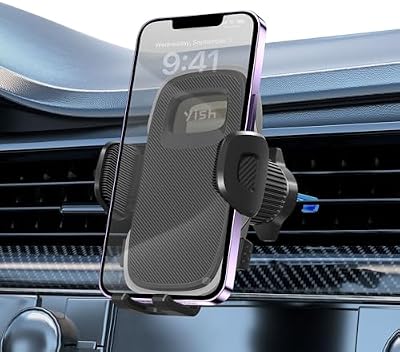 Soporte Movil Coche：360° Suporte Telemóvel Carro, Porta-Movil para Coche [Gancho Mejorado y Silicona] Sujeción para iPhone, Samsung, Google, Sony y Más (Negro)