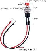 Gebildet 12Pcs 7mm Mini Momentary Push Button SPST NO/NC 2 Pin Prewired view 4