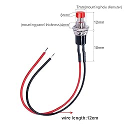 Gebildet 12pcs 7mm 3V-6V-12V-24V-230V/1A Prewired