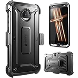 Supcase Full-body Rugged Holster Case for Moto Z Droid,with Built-in Screen Protector (2016 Release, Not Fit Motorola Moto Z Force Droid, Moto Z Play), Unicorn Beetle PRO Series (Black /Black)