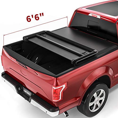 oEdRo Upgraded TriFold Truck Bed Tonneau Cover Compatible with 2015