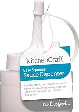 KitchenCraft Squeezy Sauce Bottle, 225ml BPA-Free, White view 2
