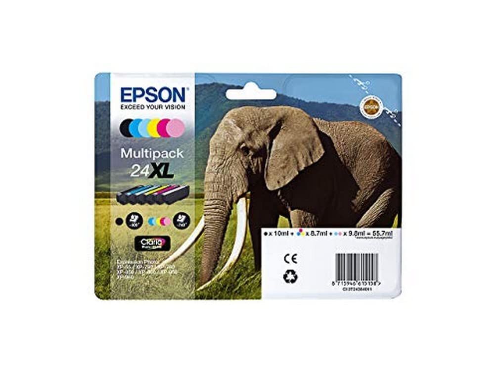 Epson C13T24384021 X-Large Inkjet Cartridge - Black/Yellow/Magenta/Cyan (Pack of 6)