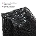 ABH AMAZINGBEAUTY HAIR Afro Coily Clip in Hair Extensions Real Human Hair 4B and 4C Double Wefts Remy Coily Clip ins for African Americans 120 Grams 7pcs 17 Clips, #1B Natural Black 20 Inch