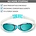 Olympia Nation Pro Swim Goggles - Aqua with Mirrored Lenses