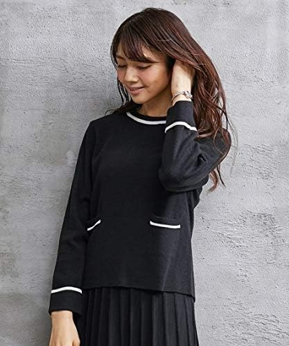 Amazon Nissen ニッセン 似合う色を着よう 配色 ニット プルオーバー セットアップ 対応 レディース 黒 L セーター 通販