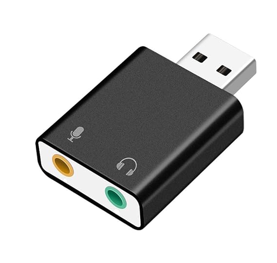 Asbter USB Externer Soundkarte Adapter for Windows und Mac. um eine fehlerhafte Soundkarte, einen Audioanschluss oder einen E