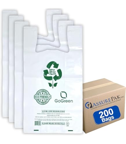 Small T-Shirt Carry-Out Bags 1000 Bags 1/6 Barrel - 7"x5"x15"x.47mil