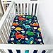 UOMNY Crib Sheets for Boys Fitted Crib Sheet Baby Sheet for Standard Crib and Toddler Mattresses Nursery Bedding Sheet Crib Mattress Sheets for Boys and Girls1 Pack Dinosaur Toddler Sheet