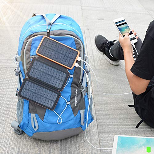 Portable Charger 24000mAh, Hiluckey Solar Charger Power Bank Waterproof External Backup Battery Pack with Emergency LED Flashlight for Smartphones, Tablets and More - Thumbnail 2